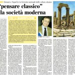 Corriere del Giorno, 22 maggio 2009, M. Ianne: «Il 'pensare classico' nella società moderna»
