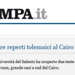 La Stampa.it, 3 dicembre 2012, «Equipe italiana scopre reperti tolemaici al Cairo»