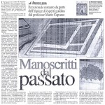Nuovo Quotidiano di Puglia, 26 febbraio 2008, «Manoscritti dal passato»