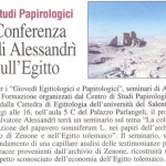 Nuovo Quotidiano di Puglia, 15 maggio 2008, «Conferenza di Alessandrì sull'Egitto»