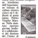 Nuovo Quotidiano di Puglia, 29 giugno 2010, «I papiri restaurati: in esposizione i lavori preziosi»