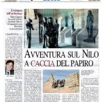 Nuovo Quotidiano di Puglia, 26 maggio 2014, N. De Paulis: «Avventura sul Nilo a caccia del papiro»