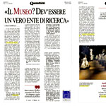 Nuovo Quotidiano di Puglia, 29 agosto 2019, I. Marinaci: «'Il Museo? Dev'essere un vero ente di ricerca'», articolo
